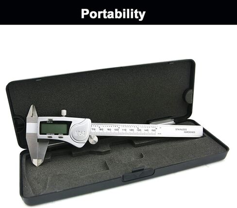 أداة قياس الفرجار الرقمية من NORTOOLS، ميكرومتر رقمي بفرجار 150 مم/6 بوصة مع شاشة LCD كبيرة، من الفولاذ المقاوم للصدأ مع زر تغيير سريع لتحويلات المليمتر بوصة in Kuwait