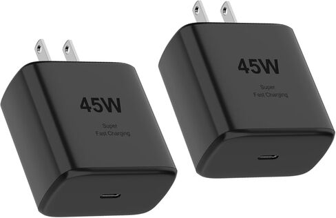 45W USB C Super Fast Charger PD3.0 مع سلك كبل شحن من النوع C 6ft لـ Samsung Galaxy S25 Ultra/S25/S25+/S24/S24+/S24ULTRA/S23+/S23 ULTRA/S22 ULTRA GALAXY TACR PPS [2 PACK] in Kuwait