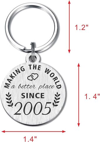 21st Birthday Gifts for Women Men, 21 Year Old Birthday Keychain, Born in 2002 Gifts, 2002 Birthday Decorations in Kuwait