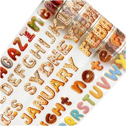 TIAMECH 6 Rolls Star River Waves Series PET Scrapbook Tapes, Bronzing Wavy Splashing Shadow Decorative Tape Stickers for Junk Journaling, Die-Cutting Tape Scrapbooking Supplies, and Ephemera in Kuwait