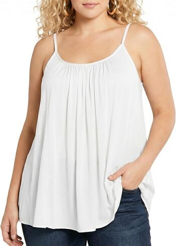 7th Element حجم كبير تانك القمم للنساء قمصان كامي فستان فضفاض صالح بلا أكمام فلوي السباغيتي حزام الصيف in Kuwait