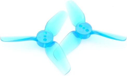 8pcs HQProp T2X2X3 2" 3-Blade T-Mount Propeller Set (4X CW / 4X CCW) (Transparent Gray) in Saudi Arabia