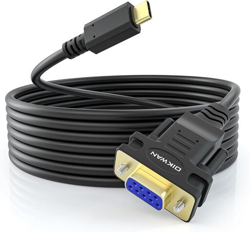 12ft USB to Serial Adapter,USB to RS232 DB9 Female Serial Cable with FT232 Chipset Supports Windows 11 10 8 7 Mac Linux in Kuwait