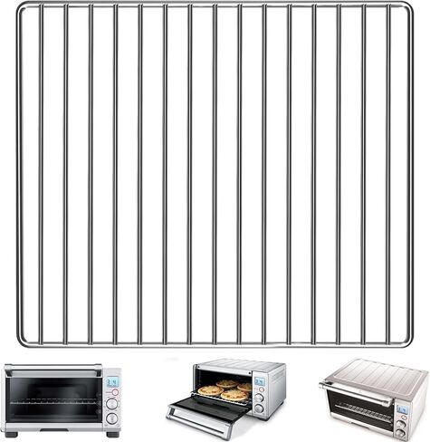 GCQ Smart Oven Rack for Breville Air Fryer Countertop Oven BOV845BSS, 14''×11.6'' Stainless Steel Air Fryer Accessories Replacement Parts Roasting Steamer Grill Racks Baking Tray，Dishwasher safe in Saudi Arabia