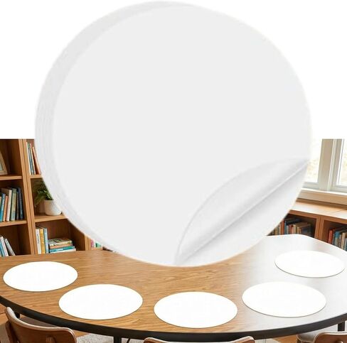 Ireer 12 Pcs Large 13'' Dry Erase Dots for Classroom Table Removable Circles Stickers Wall Whiteboard No Staining Spots for School Teacher Home Office Teaching Supplies(Rainbow Color) in Saudi Arabia