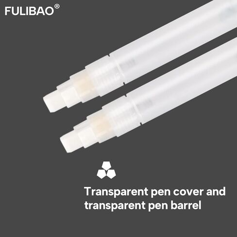 Empty Acrylic Paint Markers - Jumbo 11mm Chisel Tips, Refillable Application Tools for for Glue Crafts, Car Touch-Up, Watercolor Painting, DIY, and Graffiti Art & More Large Markers (2 Pcs/Pack) in Kuwait