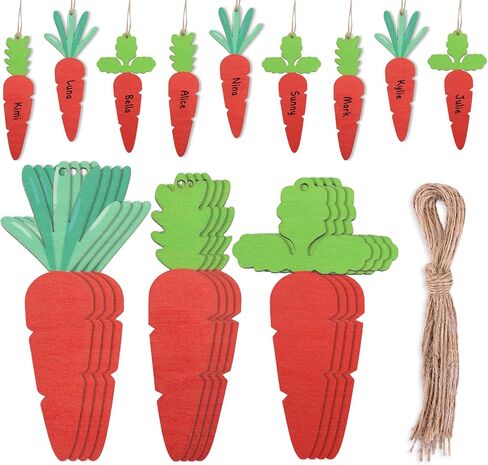 jijAcraft 100Pcs Happy Easter Tags, White Paper Gift Tags with String, Easter Bunny Design, 3.34" x 2.16", Party Decorations, Wrapping, Message Cards in Saudi Arabia