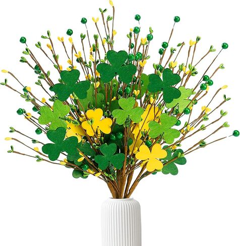 Sggvecsy 6 Pack 16.5’’ Artificial Berry Stem Picks Patriotic Pip Berry Stems Red White Blue Floral Berry Spray Picks for 4th of July Independence Day Memorial Day Wedding Home Decoration in Kuwait