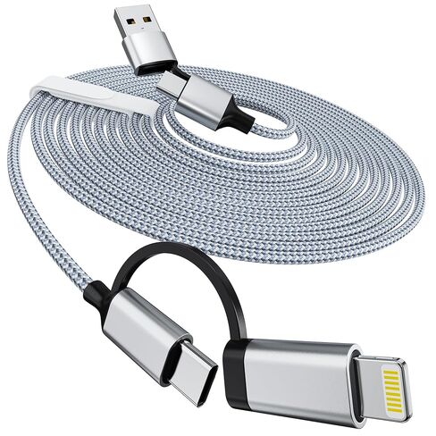 16 قدمًا USB C إلى USB C Cable 60W ، سلك شاحن طويل من النوع A/C Charger سريع الشحن ، كابل الشاحن USB C المضفر الممتاز المتوافق مع iPhone/iPad/MacBook/Galaxy/LG/Switch وأجهزة النوع C الآخر in Saudi Arabia