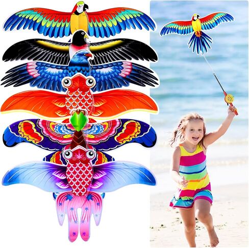 Kites for Kids Ages 3-5,3PCS Cute Eagles Colorful Kid Kites Easy to Fly for Beach Park Outdoor Game Activities,Pocket Mini Kite for Kids Ages 4-8 with Handle in Saudi Arabia