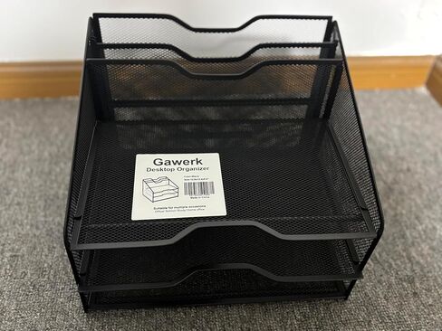 منظم ملفات المكتب، منظم مكتبي لدرج الرسائل الشبكي مع قسم عمودي عمودي و3 صواني ورقية، فارغ in Kuwait