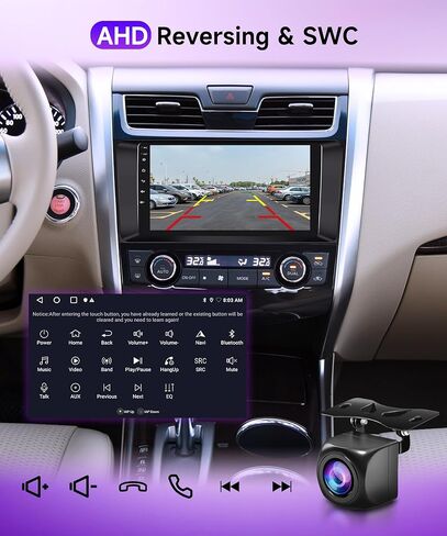 8 CORE 6G+128G CAR RADIO لنيسان Altima 2013-2018 ، Rimoody Android Car Stereo Carplay Android Auto 9 Inchescreen GPS 4G-WIFI Bluetooth FM DSP-36 Link 59-Ui سمات النسخ الاحتياطي AHD AHD in Kuwait