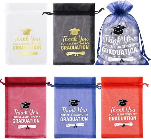 joycraft 4x6 In Christmas Organza Bags - Small Holiday Drawstring Mesh Gift Bags, 6 Style Christmas Party Favor Pouch for Makeup, Goody, Jewelry, Candy in Kuwait