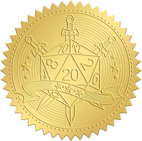 CRASPIRE 100pcs Gold Foil Stickers Embossed Certificate Seals Self-Adhesive Stickers Medal Decoration Stickers Certification Graduation Corporate Notary Seals Envelope (Sun) in Saudi Arabia