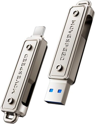 MOVE SPEED 64GB Memory Stick, 130 MB/s Thumb Drive with Type-C + USB 3.2 Dual Port, High Speed Pendrive Compatible with 3.1/3.0/2.0 for iPhone 16/15 Series, Android, MacBook/Pro/Air(1 Pack) in Kuwait