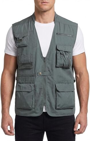 BACKBONE Mens Travel Fishing Hunting Camping Tactical Vest Safari Explorer Photographer Vest in Kuwait