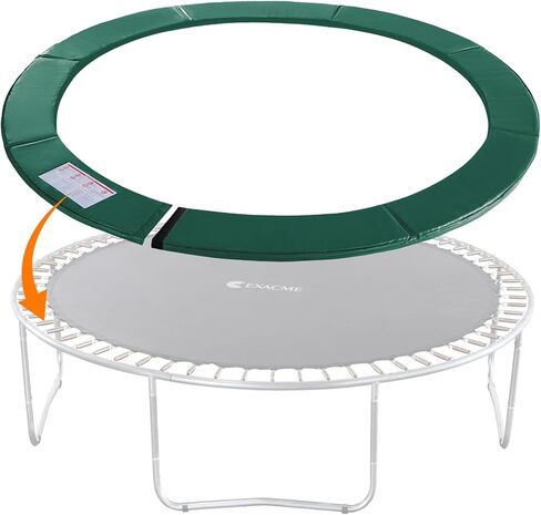 Exacme Trampoline Pad Replacement 16 15 14 13 12 10 8 Foot, Waterproof Safety Spring Cover Round Frame Pad, No Hole for Pole in Kuwait