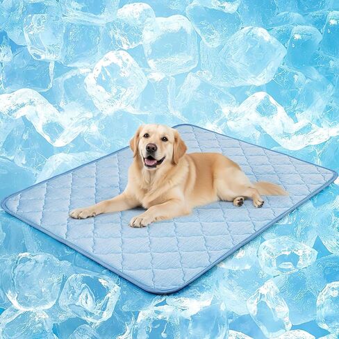 LOOBANI Dog Cooling Mat for Summer - Cooling Mat for Large Dogs with Anti-Slip Bottom, Durable Pet Cool Mat for Dogs, Cats, Indoor & Outdoor Use, Sofas, Bed, Kennels and Floor in Kuwait