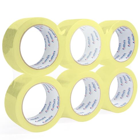 ADHES 2.6mil No Noise Packing Tape, 48mm x 50m, 12 Rolls, Heavy Duty Silent Packing Tape for Moving, Storage, and Packaging in Kuwait