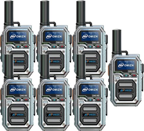 M9 Walkie Talkie مع بطاقة SIM غير محدودة في جميع أنحاء العالم متوفرة POC ثنائية الراديو بعيدة المدى 6800mAh بطارية AES256 تشفير سبيكة الزنك IP54 تخفيض الضوضاء من النوع C الشحن 2 حزمة in Kuwait