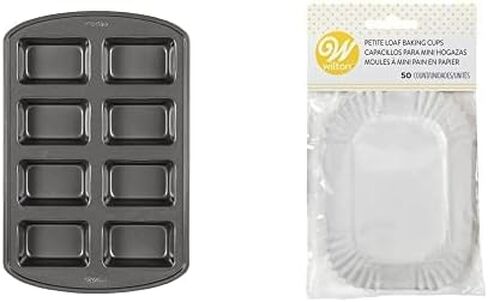 Wilton Gold Premium غير مقاوم للداخلية ، مصنوعة بدون PFAs ، Mini Loaf Pan ، 8-Cavity ، 15 × 10 × 1.5 ، قد تختلف التغليف in Saudi Arabia