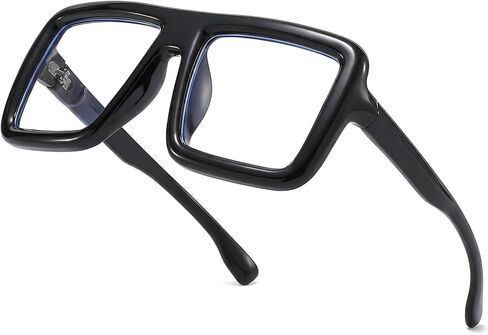 LASPOR Oversized Thick Glasses for Women Men Square Frame Old Man Halloween Nerd Costume Cosplay Accessory in Kuwait