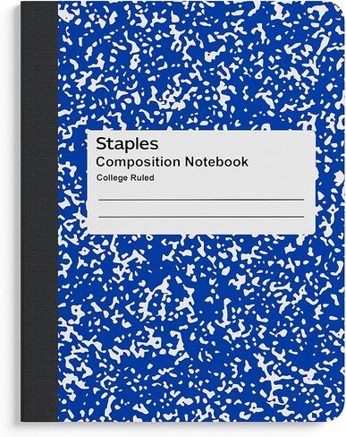 STAPLES 962513 Composition Notebook 9.75-Inch X 7.5-Inch College Ruled 100 Sh. Blue in Saudi Arabia