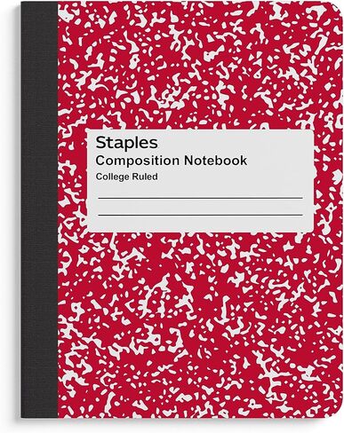 STAPLES 962513 Composition Notebook 9.75-Inch X 7.5-Inch College Ruled 100 Sh. Blue in Saudi Arabia