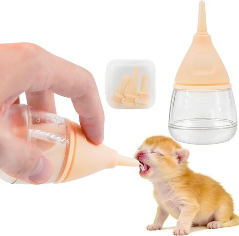 Pet Feeding Bottle for Puppies and Kittens,40ml Cyan in Saudi Arabia