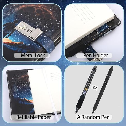 Diary with Lock for Boys Ages 8-12, Journal for Teen Boys 10-18, Birthday Gifts for Boys Adventure Travel Diary with Pen, Secret Diary Notebook Back to School Gifts for 10 11 12 13 14 15 Teenage Boy Men in Kuwait