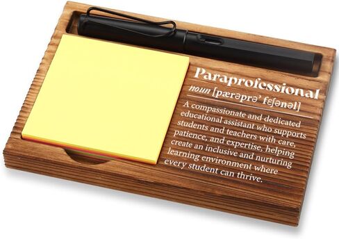 Appreciation Gifts for Paraprofessional, Thank You Gifts for Paraprofessional, Paraprofessional Office Decor Gifts,Wooden Sticky Note Holder With Inspirational Quotes,16.5 x 12 x 1.5 cm,XXN38 in Kuwait