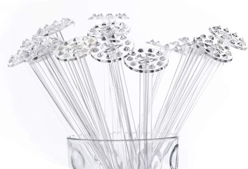 Swizzle Lemon Muddler for Cocktail and Ice Tea Drinks (Pack of 25) (170mm Tall, Black) in Kuwait