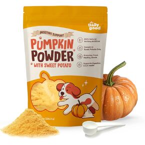 Pumpkin Powder for Dogs – High Fiber Digestive Support with Pumpkin & Sweet Potato – Relieves Diarrhea, Constipation, Upset Stomach – Food Topper or Mix with Water – 8 oz in Kuwait