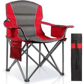 2 حزمة مبطنة كراسي التخييم كبيرة الحجم للبالغين ، الدعم الشاق 400 رطل ، كرسي في الحديقة المحمولة قابلة للطي مع حامل كوب ، حقيبة أكثر برودة ، جيب جانبي ، مثالي للنزهة في الهواء الطلق ، المشي لمسافات طويلة (البرتقالي والأزرق) in Kuwait