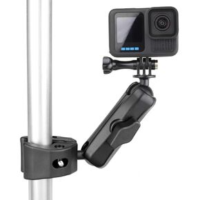 Super Camera Clamp with 360° Dual Ballhead Magic Arm, Tripod Mount, 1/4" Mount, Phone Holder Universal for GoPro Insta360 DJI OSMO AKASO Action Cameras DSLR Cameras Black in Kuwait