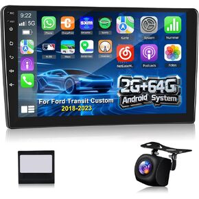 Ekat Android Car Stereo for Ford Transit 350 250 Cargo 2018 2019 2020 2021 2022 2023 2024 - Carplay و Android Auto - 10 بوصة راديو شاشة تعمل باللمس مع EQ DSP ، WiFi ، GPS + AHD Camera in Kuwait