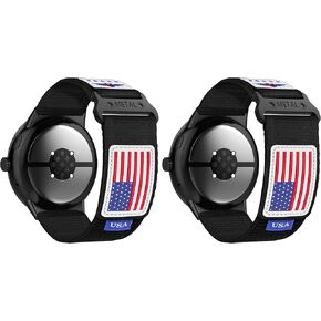 Bxuxohs نطاقات نايلون الوعرة متوافقة مع Google Pixel Watch 3 Band 45mm 41mm للنساء ، حزام Fabric Stars Starpes Flag Wristband Sport for Google Pixel Watch 3 2 1 Band in Kuwait