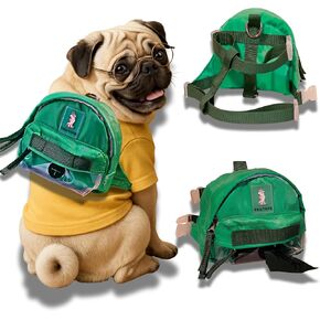 Dog Hiking Backpack Harness Lightweight, Adjustable, and Water-Resistant Pet Poopbag Ideal for Outdoor Adventures,Puppy Training or Everyday Walks (Small) in Kuwait