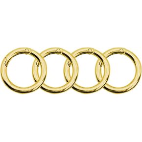Still Awake 5 Pcs 25mm OD Spring Clip Round Carabiner Buckle, Diameter O Ring Snap Trigger Keyring Buckle,Hooks DIY Accessories for Key Chains, Bag, Purse and Handbag (Black), 5/8inch in Saudi Arabia