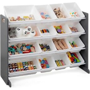 Humble Crew Molly Supersized Extra Large White and Pink 16-Bin Toy Organizer in Kuwait