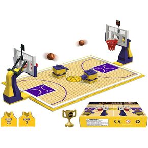 كتل البناء - لوحات كرة السلة الأساسية ومجموعات من 2 كرة سلة لكرة السلة لكرة السلة الطوب من أجل لعبة كرة السلة - متوافقة مع العلامات التجارية الكبرى (كرة السلة/الصفراء) in Kuwait