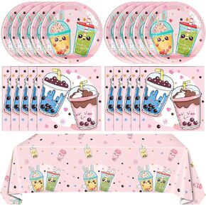 41PCS Blue Dog Paw Prints Birthday Party Supplies Include Plates Napkins Tablecloth Pet Party Decorations for Puppy Theme Party Picnic Baby Shower in Kuwait