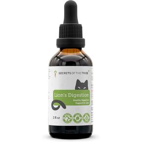 Lion's Digestion | Natural Herbal Dietary Supplement for Cats | Healthy Digestion Support | Alcohol-Free Extract, Fennel Seed, Marshmallow Leaf, Slippery Elm, Pumpkin Seed, Papaya Leaf 2 oz in Kuwait