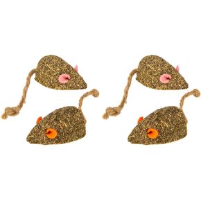 SmartyKat Instincts 4-Pack HappyNip Mouser Mayhem Compressed Catnip & Silvervine Cat Toys - Natural, 4-Pack in Kuwait