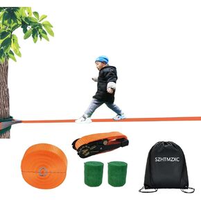 Zipline Kits for Backyard, 200FT Zip Line Kit for Kids and Adults Up to 350Lbs, Outdoor Playground Equipment (200FT) in Kuwait