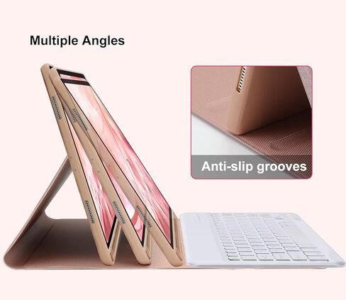 حالة لوحة المفاتيح لـ iPad Air 13 بوصة (M3 2025 ، M2 2024) و iPad Pro 12.9 بوصة (6th/5/4/3rd Gen) ، 7 ألوان الإضاءة الخلفية ، لوحة مفاتيح لاسلكية قابلة للفصل مغناطي in Kuwait