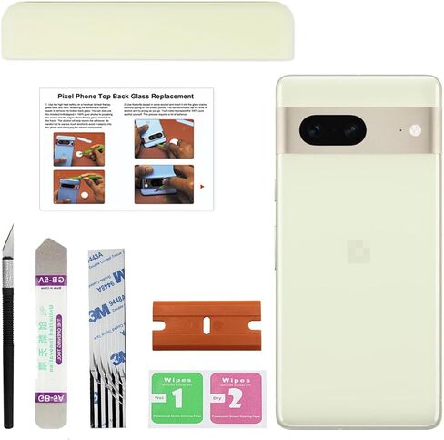 GREEN FUSION Compatible with Pixel 7 Upper Back Glass Replacement, Top Rear Glass Cover for Pixel 7 (Top Section), Includes Repair Tools & Instruction, Snow in Saudi Arabia