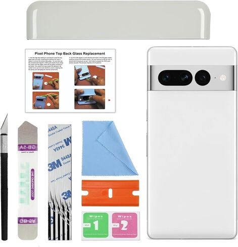 GREEN FUSION Compatible with Pixel 7 Upper Back Glass Replacement, Top Rear Glass Cover for Pixel 7 (Top Section), Includes Repair Tools & Instruction, Snow in Saudi Arabia