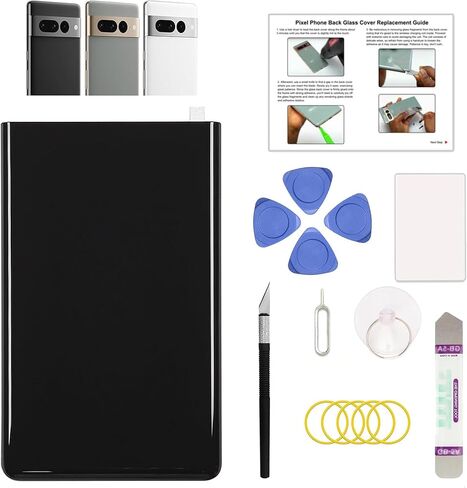 GREEN FUSION Compatible with Pixel 7 Upper Back Glass Replacement, Top Rear Glass Cover for Pixel 7 (Top Section), Includes Repair Tools & Instruction, Snow in Saudi Arabia