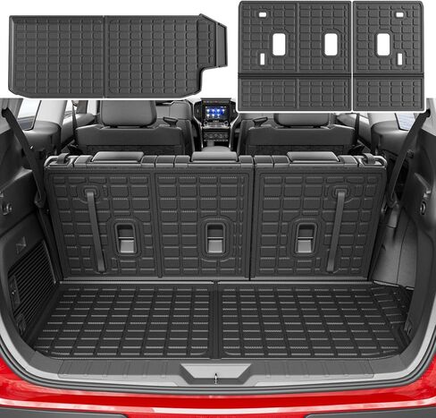 7&8 Seats Cargo Liner Compatible with 2019-2024 Subaru Ascent Trunk Mat 3rd Backrest Mat Replacement for 2019-2024 Subaru Ascent Accessories (7&8 Seats 3rd Row Backrest Mat+Trunk Mat) in Kuwait